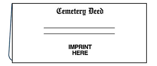 01 01 307 Cemetery Deed Document Folder Admore Inc