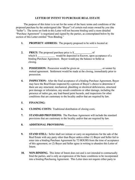 017 Real Estate Letter Intent Template Free Download Ideas In Estate Distribution Letter