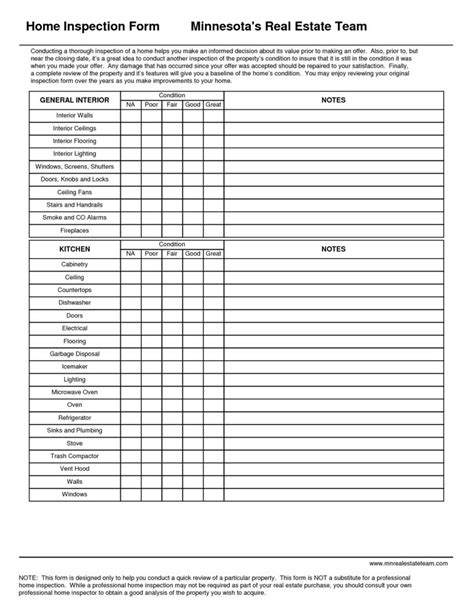 026 Template Ideas 20Free Home20nspection Forms Pdf Blank With