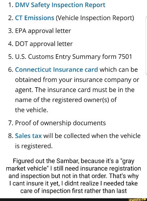 1 Dmv Safety Inspection Report Ct Emissions Vehicle Inspection Report Epa Approval Letter