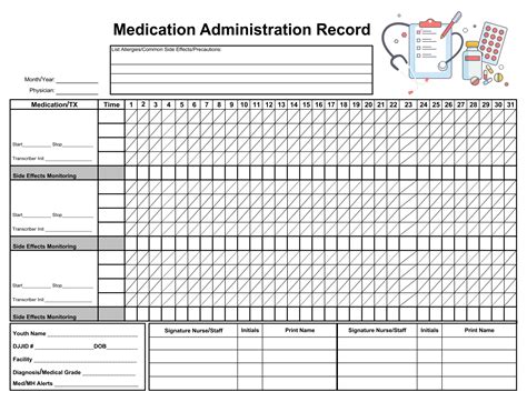 10 Best Printable Medication Administration Record Template Artofit