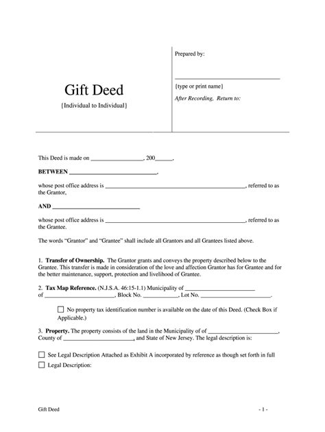 10 Printable Deed Of Gift Form Museum Templates Fillable Samples In Pdf Word To Download