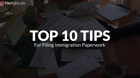 10 Tips For Filing Immigration Paperwork Youtube