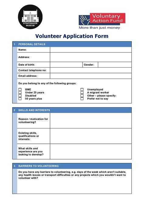 10 Volunteer Application Templates Free Sample Example Format Download