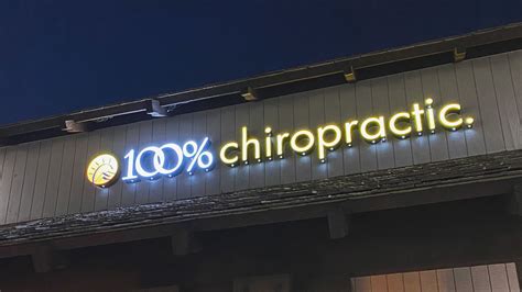 100% Chiropractic Outdoor Illuminated Sign | Front Signs