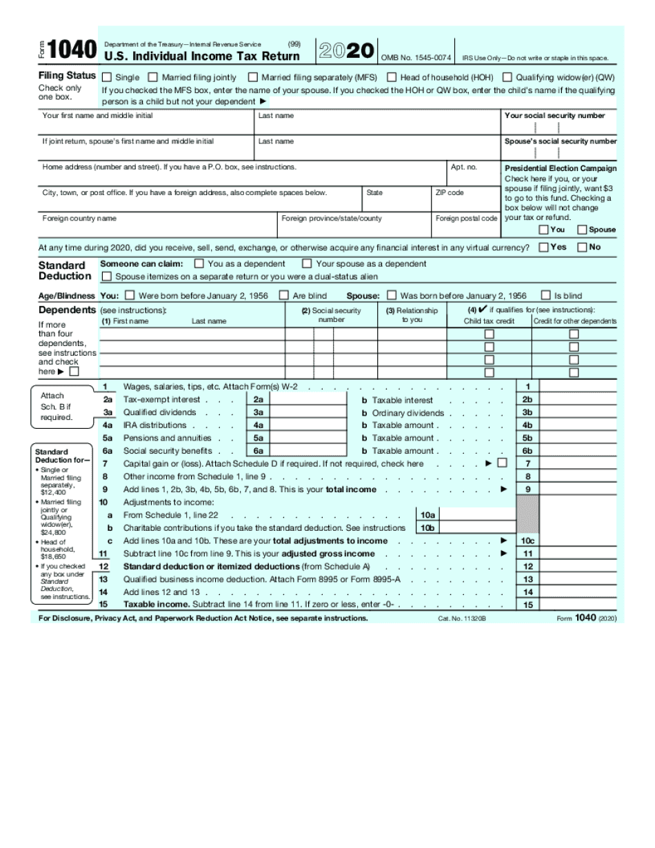 1040 Easy Form Printable Printable Forms Free Online