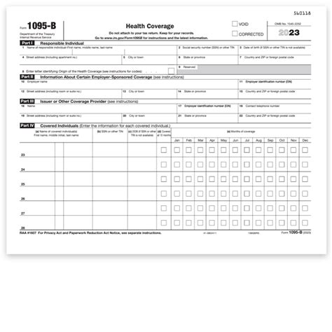 1095 B Irs Form For Aca Health Care Information Discounttaxforms