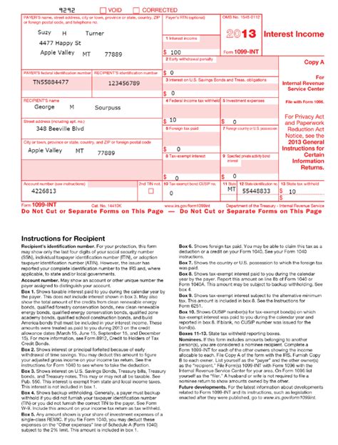 1099 Int Template Create A Free 1099 Int Form