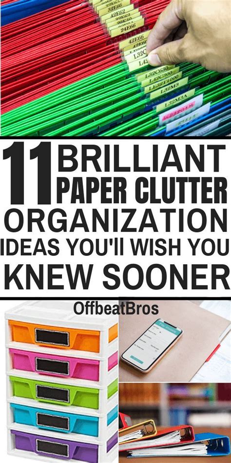 11 Brilliant Paper Clutter Organization Ideas You Should Know Today Paper Clutter Organization