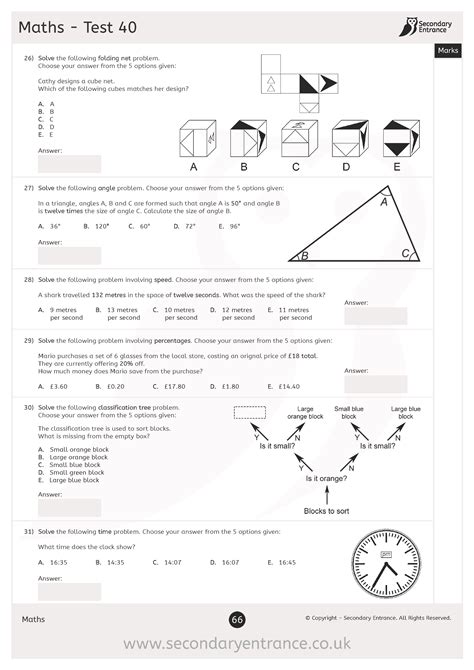 11 Plus Maths Paper Independent School Secondary Entrance