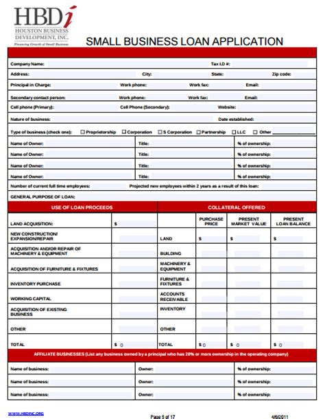 12 Business Loan Application Form Templates Pdf Free Premium