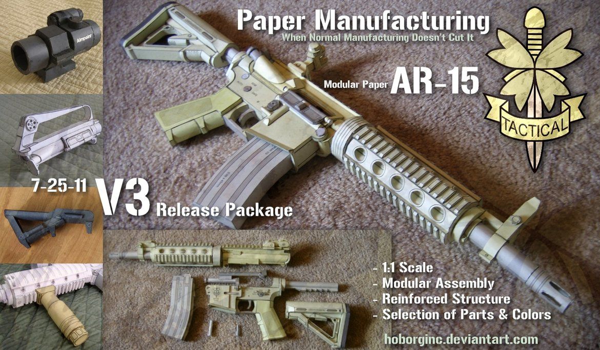 13 Easy Papercraft Template Military Machine Gun El Club Delaflojera