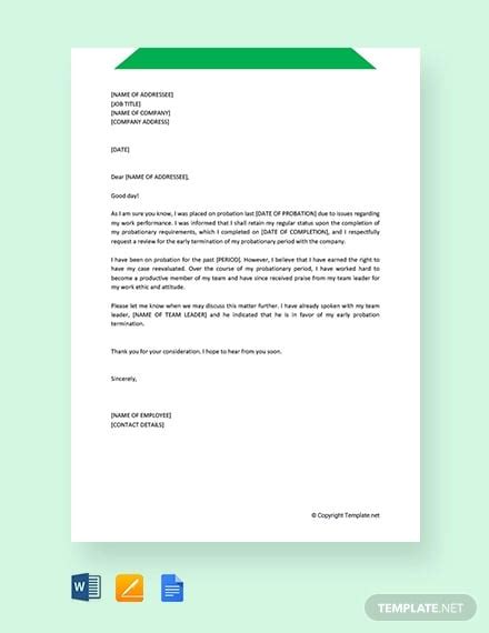 13 Probation Termination Letter Free Amp Premium Templates