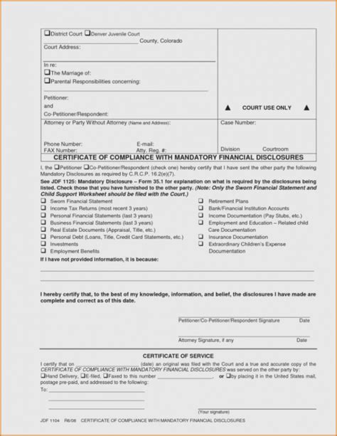 15 Divorce Papers Colorado Document Forms Child Support Db Excel Com