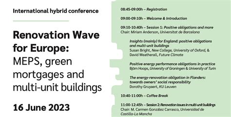 16 Jun De 845 A 1600 Conferencia Hibrida Internacional Renovation Wave For Europe Meps Green