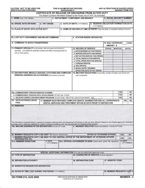 16 Printable Dd 214 Form Pdf Templates Fillable Samples In Pdf Word