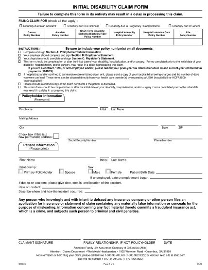 16 Ub 04 Forms Aflac Free To Edit Download Print Cocodoc