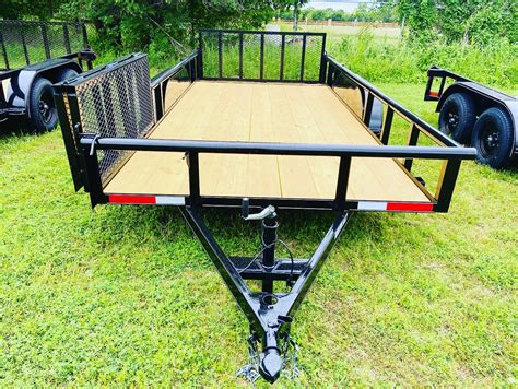 16Ft X 83 Utility Trailer With Dovetail And Bifold Side Gate Big