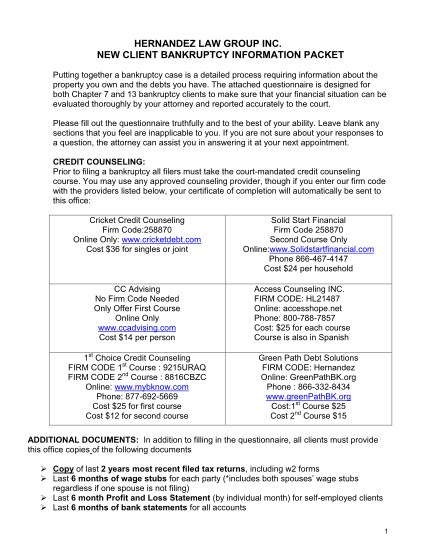 18 Chapter 7 Bankruptcy Forms Packet Free To Edit Download Amp Print Cocodoc