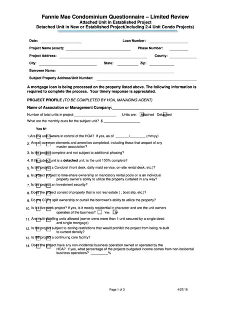 18 Fannie Mae Forms And Templates Free To Download In Pdf