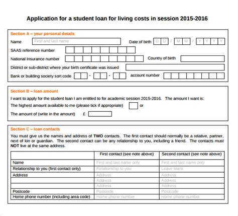 18 Printable Apply For Student Loan Forms And Templates Fillable