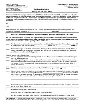 18 Printable Fmla Designation Notice Forms And Templates Fillable