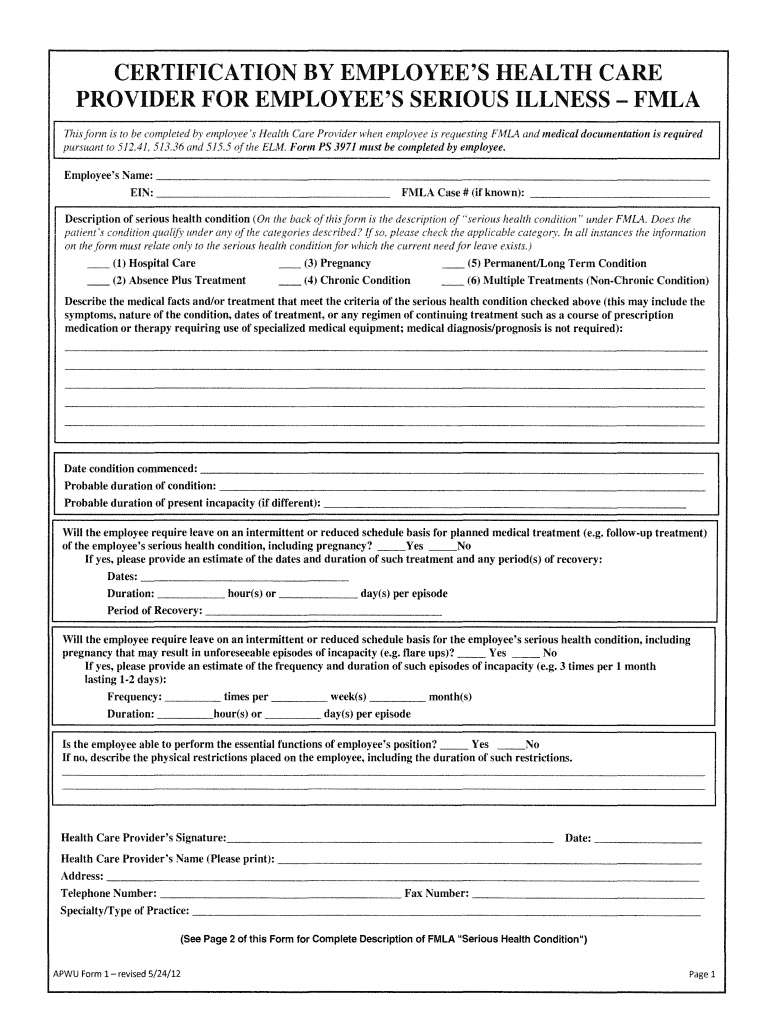 18 Printable Fmla Forms For Family Member Templates Fillable Samples