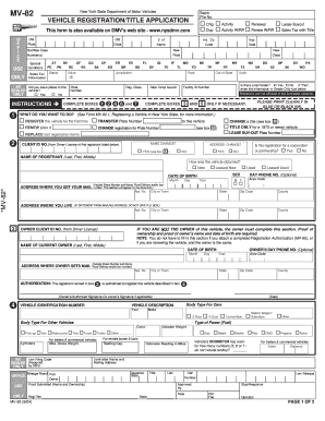 18 Printable Nys Dmv Registration Form Templates Fillable Samples In