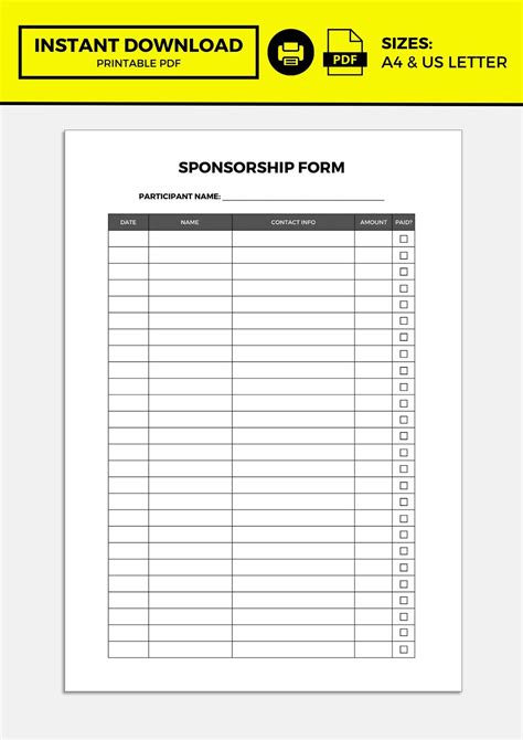 18 Printable Sponsorship Letter Sample Forms And Templates Fillable