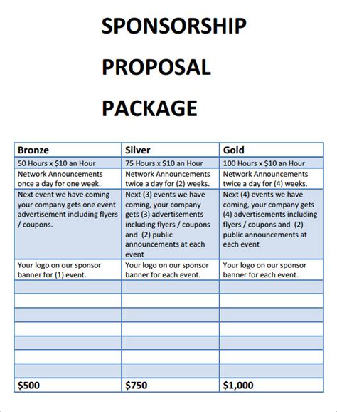 19 Sample Sponsorship Proposal Templates Sample Templates