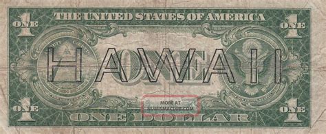 1935 A Us One Dollar Silver Certificate Wwii Hawaii On Mars Flying Boat