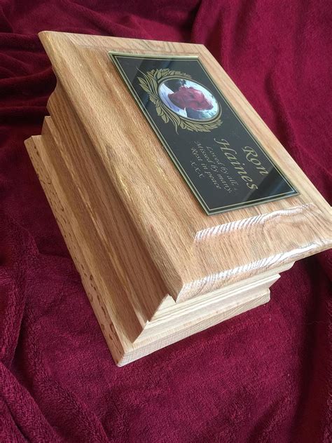 1St 4 Signs Beautiful Solid Natural Oak Wood Funeral Cremation Ashes