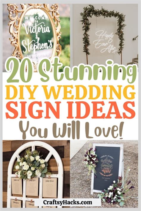 20 Creative Diy Wedding Sign Ideas Craftsy Hacks