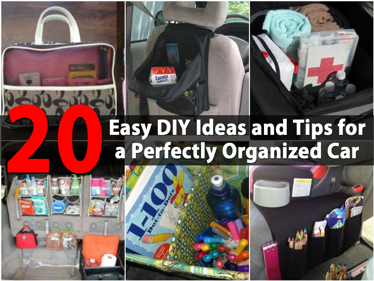 20 Easy Diy Ideas And Tips For A Perfectly Organized Car Diy Crafts