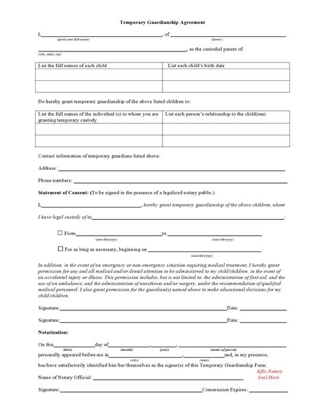 20 Printable Emergency Temporary Custody Form Templates Fillable Samples In Pdf Word To