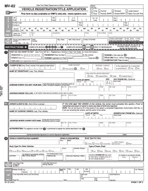 20 Printable Nys Dmv Registration Form Templates Fillable Samples In Pdf Word To Download