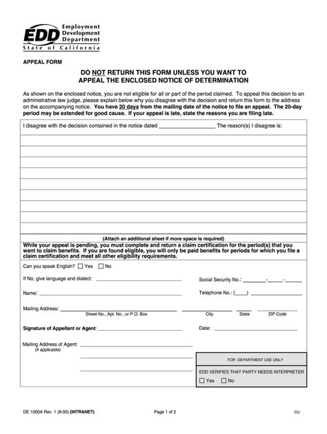 2005 Form Ca Edd De 1378 Fill Online Printable Fillable Blank