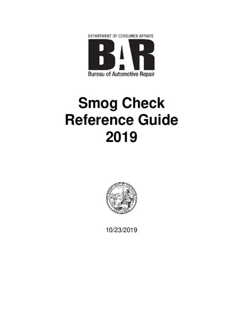 2012 Form Ca Bar Smog Check Reference Guide Fill Online Printable