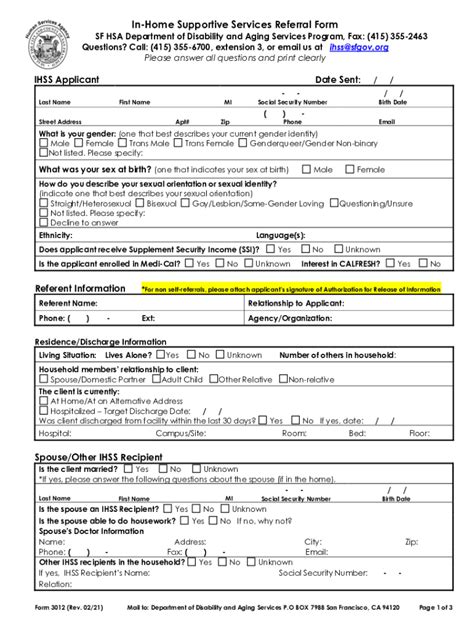 2012 Form Ca Ihss 3012 San Francisco Fill Online Printable Fillable Blank Pdffiller