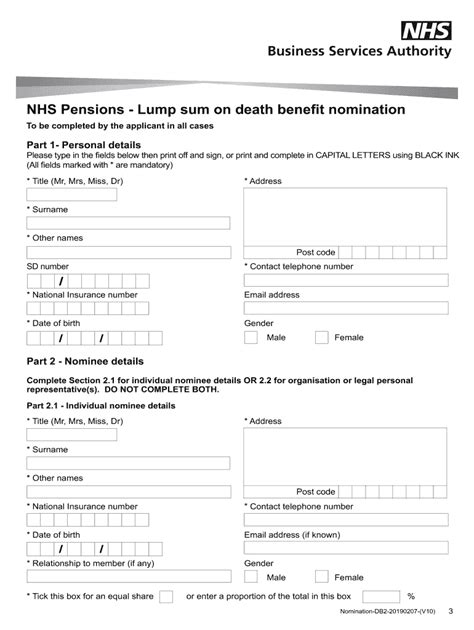 2019 2024 Form Uk Nhs Db2 Fill Online Printable Fillable Blank