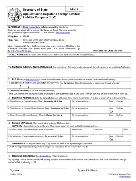 2020 2024 Form Ca Llc 5 Fill Online Printable Fillable Blank Pdffiller