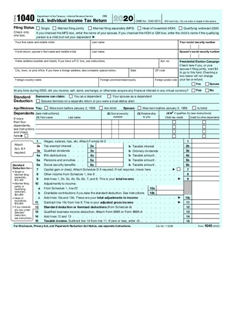 2020 Form Irs 1040 Schedule 1 Fill Online Printable Fillable Blank