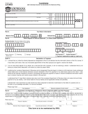 2021 Form La Dor R 8453 Fill Online Printable Fillable Blank Pdffiller