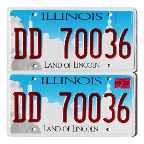 2022 Illinois Pair Dd70036 Best License Plates