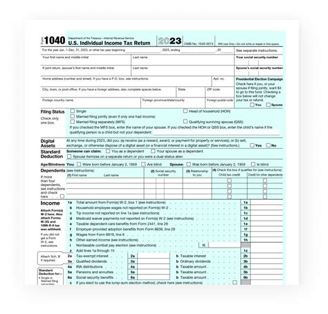 2023 Form 1040 Instructions Printable Forms Free Online