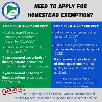 2023 Homestead Exemption The County Insider