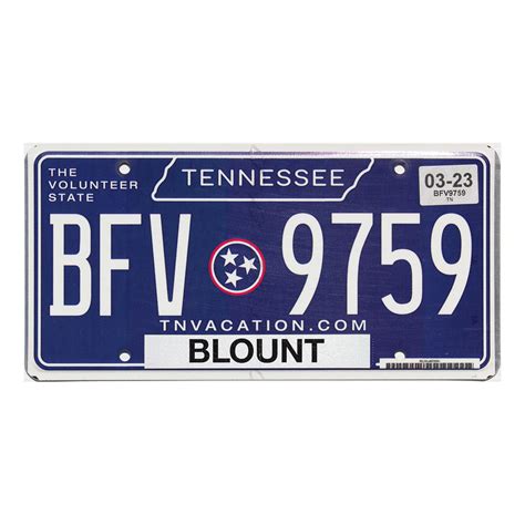 2023 Tennessee Bfv9759 Old Tn License Plates