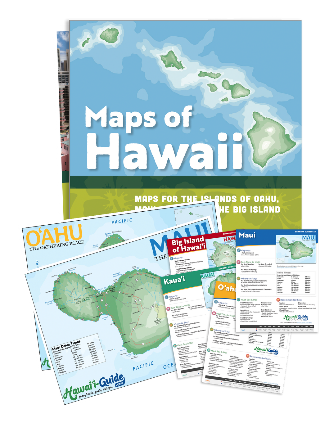 2025 Hawaii Travel Maps Guidesheets Bundle Hawaii Guide