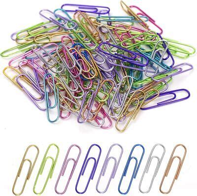 240Pcs Paper Clips 33Mm Colored Paper Clip Paperclips Assorted Colors