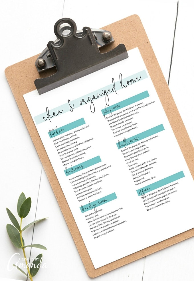 26 Free Home Organizing Checklists And Printables Ideas In 2023